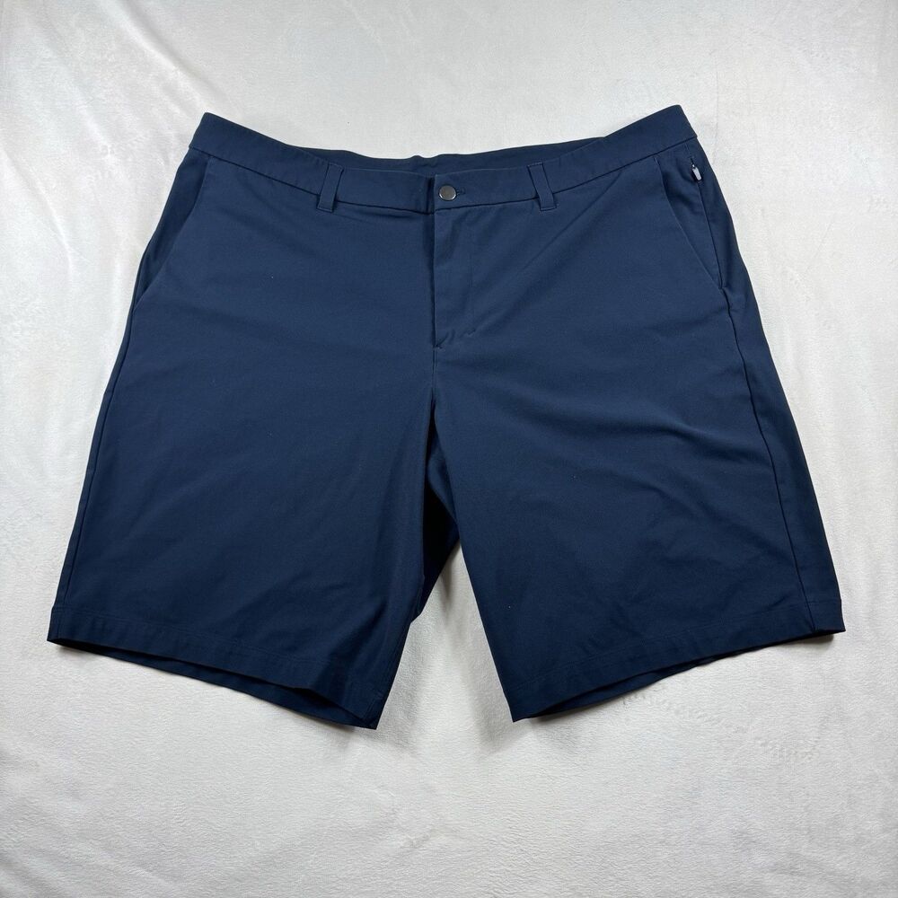Lululemon Commission Shorts Men's 40 Navy Comfort Stretch Sports Golf Outdoor